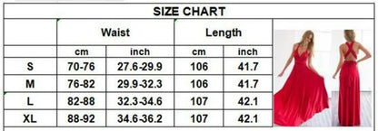 Sexy Women Multiway Wrap Convertible  Red Dress Bandage Long Dress Party Bridesmaids Infinity Robe Longue Femme