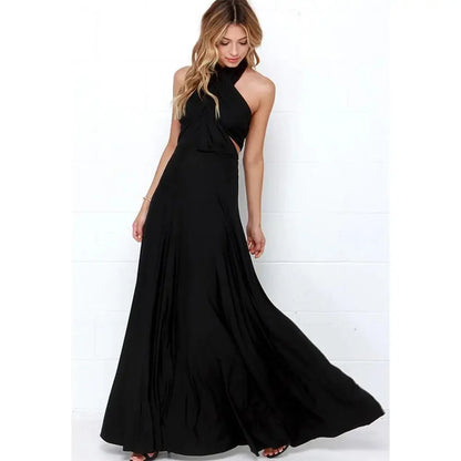 Sexy Women Multiway Wrap Convertible  Red Dress Bandage Long Dress Party Bridesmaids Infinity Robe Longue Femme