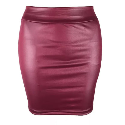 Leather Matte Slim Mini Sexy Fashion PU Hot Short High Waist