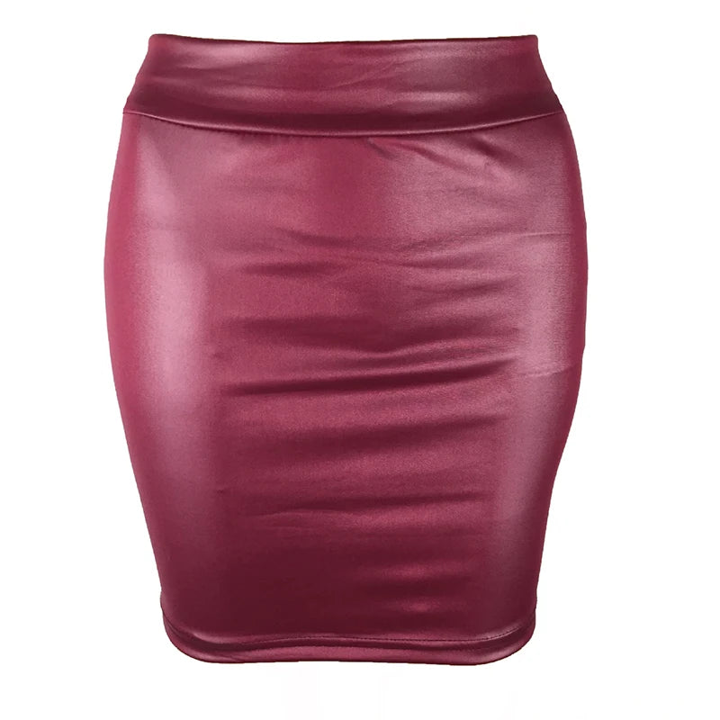 Leather Matte Slim Mini Sexy Fashion PU Hot Short High Waist