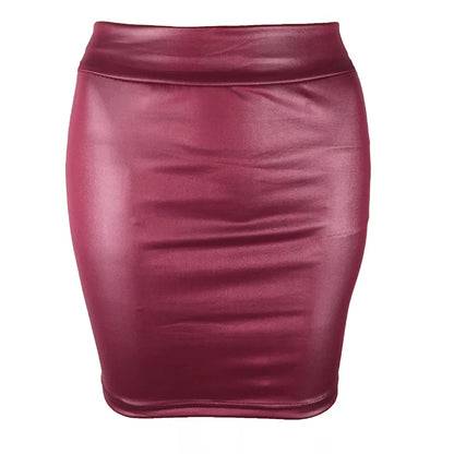 Leather Matte Slim Mini Sexy Fashion PU Hot Short High Waist