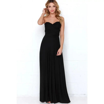 Sexy Women Multiway Wrap Convertible  Red Dress Bandage Long Dress Party Bridesmaids Infinity Robe Longue Femme