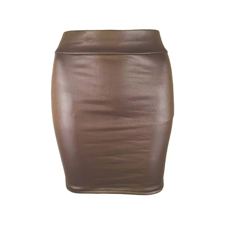 Leather Matte Slim Mini Sexy Fashion PU Hot Short High Waist